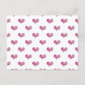 ラブバレンタインデーホットピンクハートスケッチ ポストカード (正面)