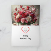 ラブバレンタインデーホリディグリーティングカード カード (内部)