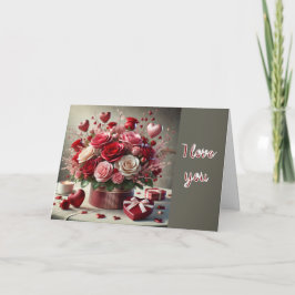 ラブバレンタインデーホリディグリーティングカード カード