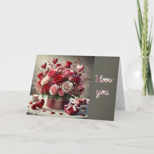 ラブバレンタインデーホリディグリーティングカード カード (正面)