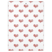 ラブバレンタインデー赤いハートスケッチ クリップボード (裏面)