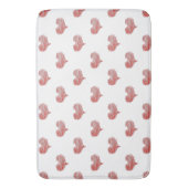 ラブバレンタインデー赤いハートスケッチ バスマット (正面縦)