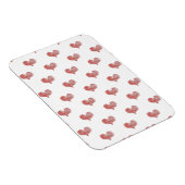 ラブバレンタインデー赤いハートスケッチ マグネット (右側)