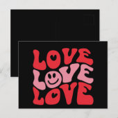 ラブバレンタインデーGroovyホリデおもしろいー ポストカード (正面/裏面)