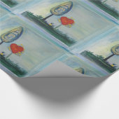 ラブバレンタインハートラッピング紙 ラッピングペーパー (角)