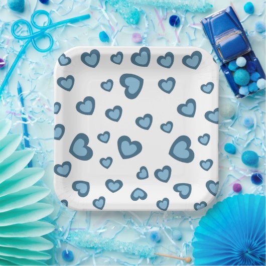 ラブバレンタインパーティーとハート紙プレート ペーパープレート (パーティー)