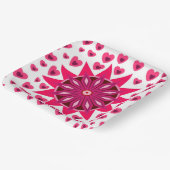 ラブバレンタインパーティーとハート紙プレート ペーパープレート (傾斜あり)