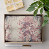 ラブバレンタインモダンレッドトイレデジュイパターン 薄葉紙 (ギフト)