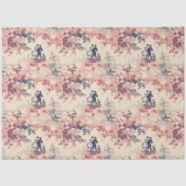 ラブバレンタインモダンレッドトイレデジュイパターン 薄葉紙