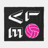 ラブバレーボールガールズ誕生日ギフトグラフィック フリースブランケット (正面(横))