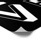 ラブバレーボールガールズ誕生日ギフトグラフィック ポスター (角)