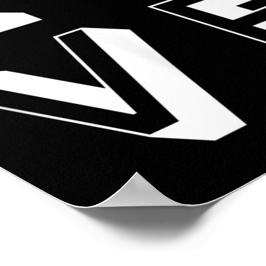 ラブバレーボールガールズ誕生日ギフトグラフィック ポスター (角)