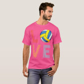 ラブバレーボール愛好家 Tシャツ (正面フル)