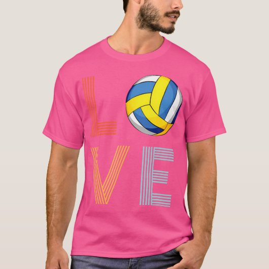 ラブバレーボール愛好家 Tシャツ (正面)