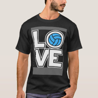 ラブバレーボール選手ガールズチームグラフィック Tシャツ