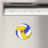 ラブバレーボール – スポーツボールとハートマグネット マグネット (インサイチュ (食洗機))