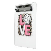 ラブバレーボールLeopard Print Women Girls Volyba ミニクリップボード (アングル2)