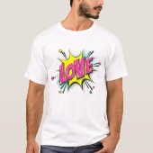 ラブバースト漫画音声バブル Tシャツ (正面)