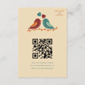 ラブバーズのウェディング エンクロージャーカード (正面)