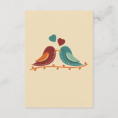 ラブバーズのウェディング エンクロージャーカード (裏面)