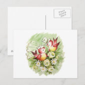 ラブバーズのウェディング ポストカード (正面/裏面)