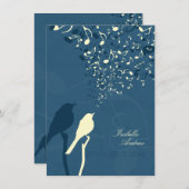 ラブバーズソング結婚式招待状 招待状 (正面/裏面)