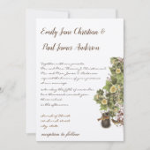 ラブバーズネスティングアクアブルーフォント結婚ズ 招待状 (正面)