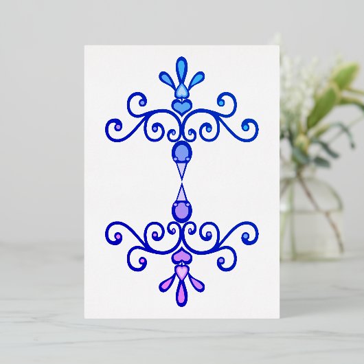 ラブバーズフォイル招待状 箔招待状 (立ち正面)