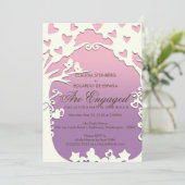 ラブバーズフォーエバーオンパステルパープル 招待状 (スタンド正面)