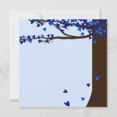 ラブバーズフォールディングハートズオークツリーブルー 招待状 (裏面)