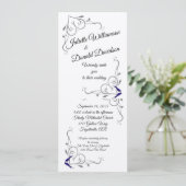 ラブバーズフラット結婚式招待状 招待状 (スタンド正面)