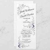 ラブバーズフラット結婚式招待状 招待状 (正面/裏面)