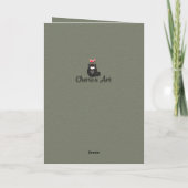 ラブバーズブラウンストーンアパートメントウィンドウズバレンタイン ノートカード (裏面)