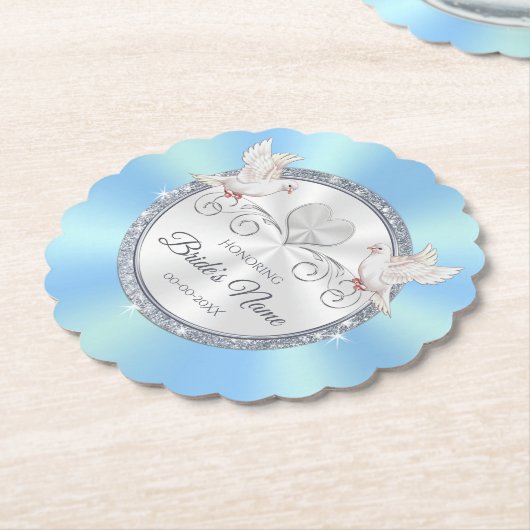 ラブバーズブルーブライダルシャワーコースターが引き受ける ペーパーコースター (アングル)