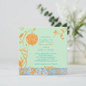 ラブバーズミントグリーンサプライズブライダルシャワー 招待状 (スタンド正面)