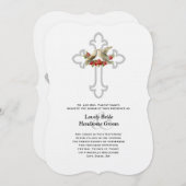 ラブバーズレッドバラスクリスチ結婚ャンズ 招待状 (正面/裏面)