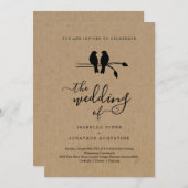 ラブバーズロブバード結婚式招待状 招待状 (正面/裏面)