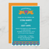 ラブバーズ結婚式招待状アクア 招待状 (正面/裏面)