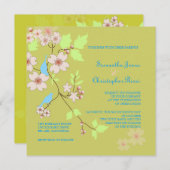 ラブバーズ結婚式招待状 招待状 (正面/裏面)