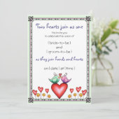 ラブバーズ結婚式招待状 招待状 (スタンド正面)