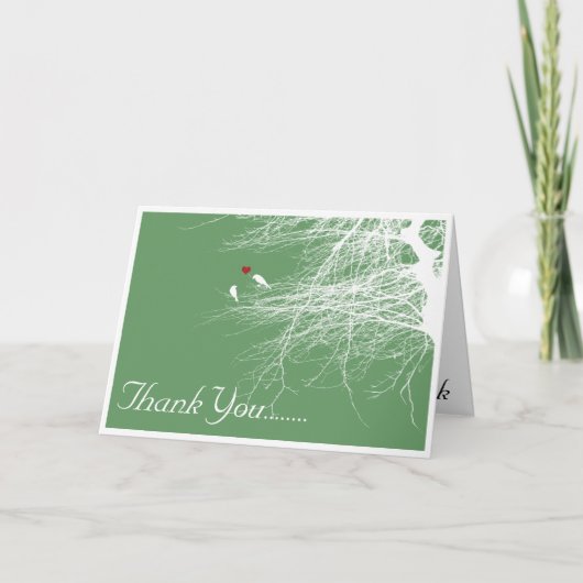 ラブバーズ２、ありがとうカード。 サンキューカード (正面)