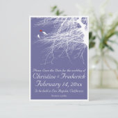 ラブバーズ2、3.5"x5" 　結婚式のご案内 セーブザデート (スタンド正面)