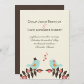 ラブバーズ ウェディングアナウンスメント 案内状 (正面/裏面)