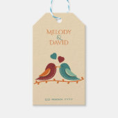 ラブバーズ ウェディング ギフトタグ (正面)