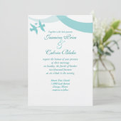 ラブバーズ ウェディング 招待状, ティール 招待状 (スタンド正面)