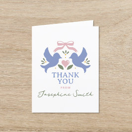 ラブバーズ ブライダルシャワー サンキューカード