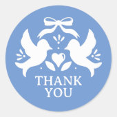 ラブバーズ ブライダルシャワー ラウンドシール (正面)