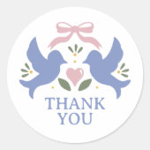 ラブバーズ ブライダルシャワー ラウンドシール (正面)