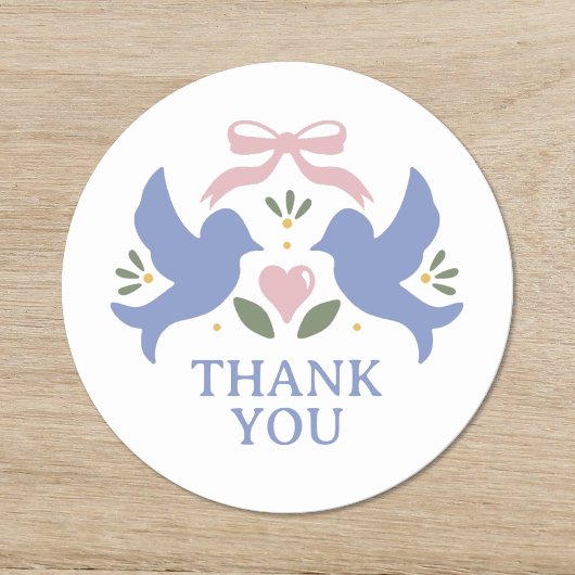 ラブバーズ ブライダルシャワー ラウンドシール