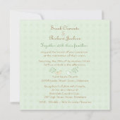 ラブバーズ ミント 結婚式招待状 招待状 (裏面)